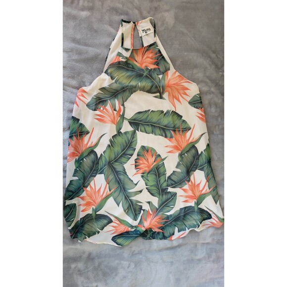 Show Me Your Mumu Paradise Found Gomez Tropical Mini Shift Halter Dress - Picture 2 of 5
